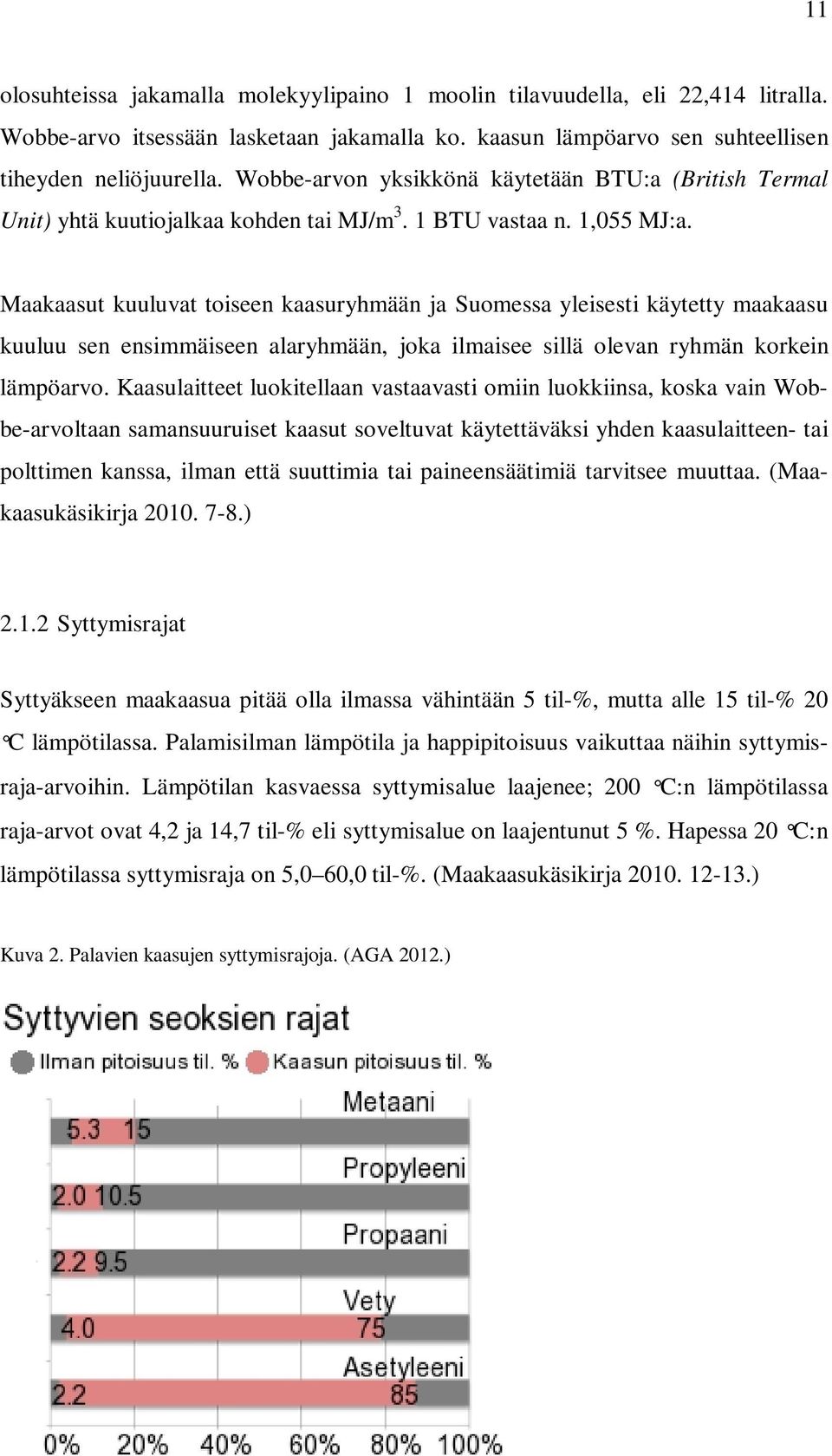 Maakaasut kuuluvat toiseen kaasuryhmään ja Suomessa yleisesti käytetty maakaasu kuuluu sen ensimmäiseen alaryhmään, joka ilmaisee sillä olevan ryhmän korkein lämpöarvo.