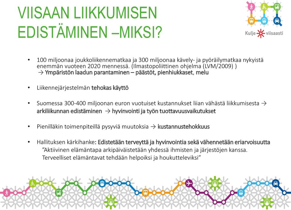 kustannukset liian vähästä liikkumisesta arkiliikunnan edistäminen hyvinvointi ja työn tuottavuusvaikutukset Pienilläkin toimenpiteillä pysyviä muutoksia kustannustehokkuus Hallituksen
