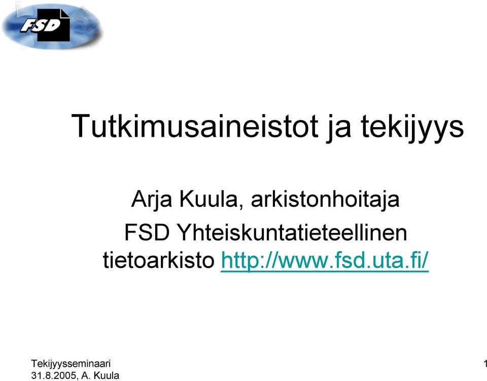 FSD Yhteiskuntatieteellinen