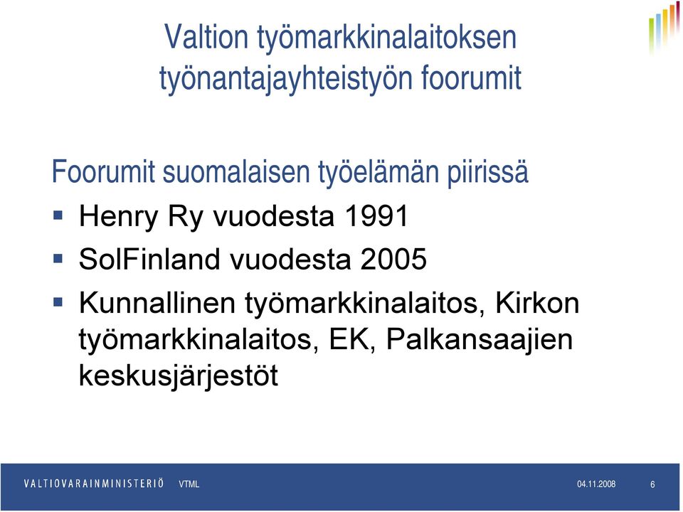 SolFinland vuodesta 2005 Kunnallinen työmarkkinalaitos, Kirkon
