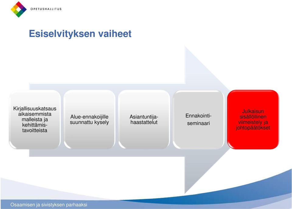 kehittämistavoitteista Asiantuntijahaastattelut