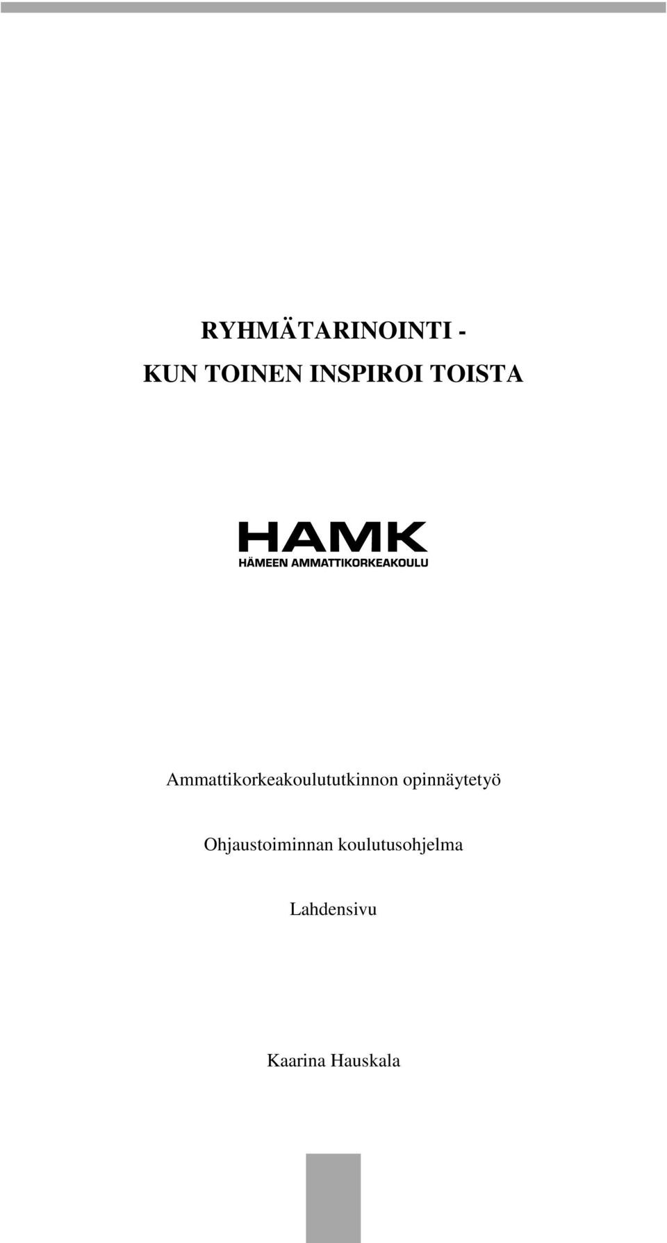 Ammattikorkeakoulututkinnon