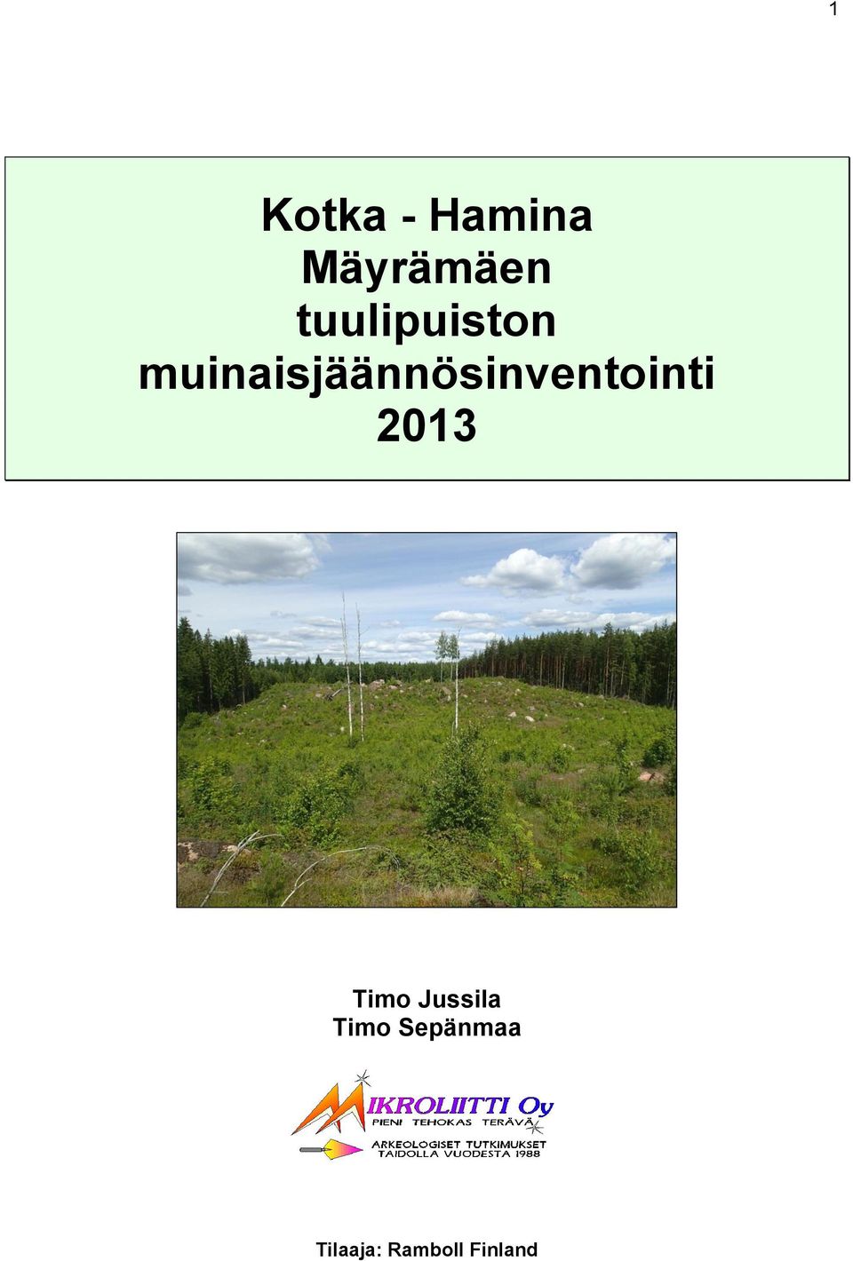 muinaisjäännösinventointi 2013