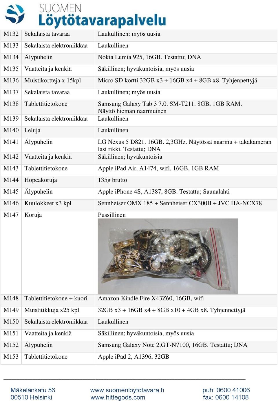 Testattu; DNA Säkillinen; hyväkuntoisia, myös uusia Micro SD kortti 32GB x3 + 16GB x4 + 8GB x8. Tyhjennettyjä ; myös uusia Samsung Galaxy Tab 3 7.0. SM-T211. 8GB, 1GB RAM.