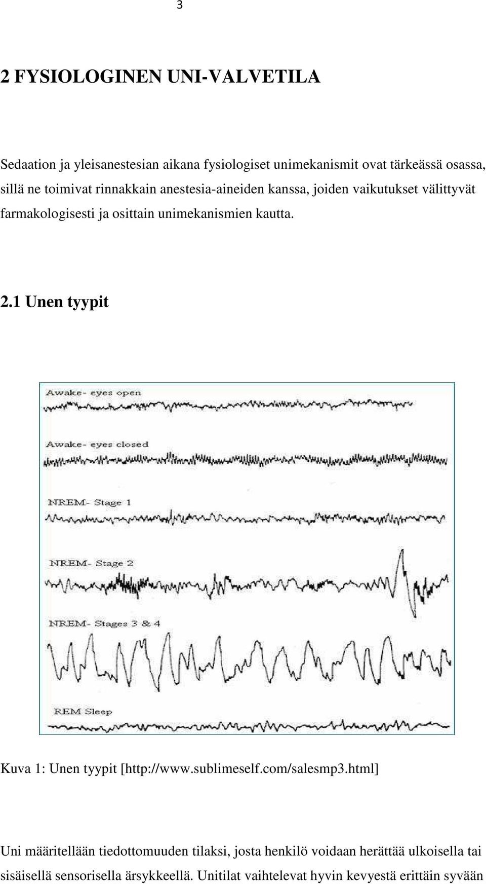 2.1 Unen tyypit Kuva 1: Unen tyypit [http://www.sublimeself.com/salesmp3.