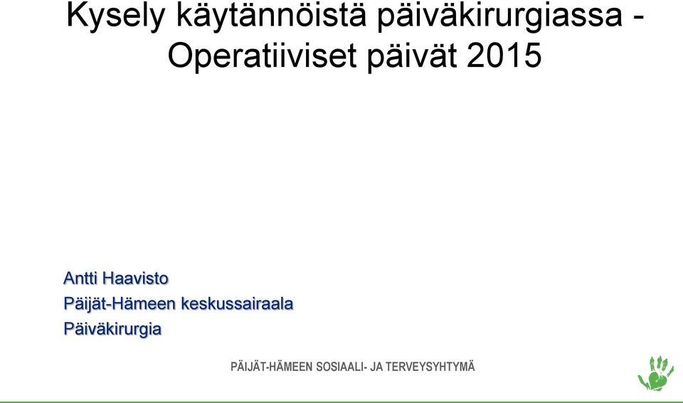 Operatiiviset päivät 2015