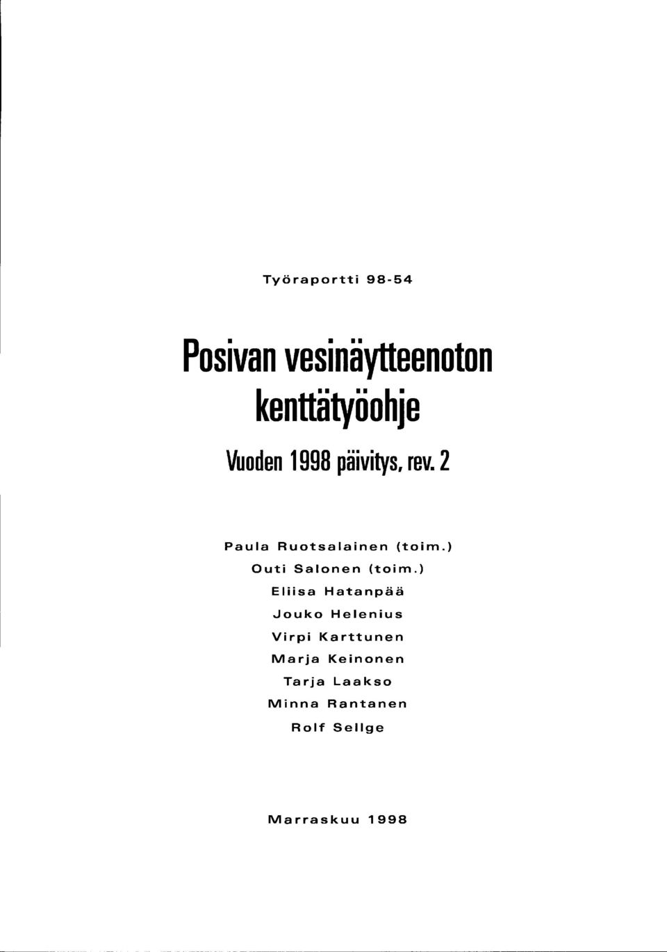 ) Outi Salonen (toim.