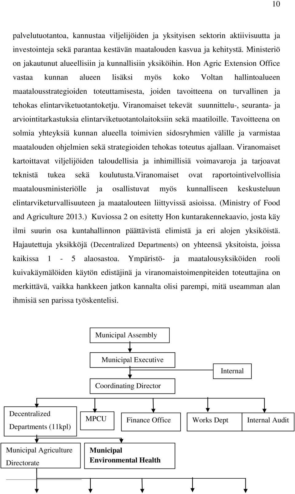 Hon Agric Extension Office vastaa kunnan alueen lisäksi myös koko Voltan hallintoalueen maatalousstrategioiden toteuttamisesta, joiden tavoitteena on turvallinen ja tehokas elintarviketuotantoketju.