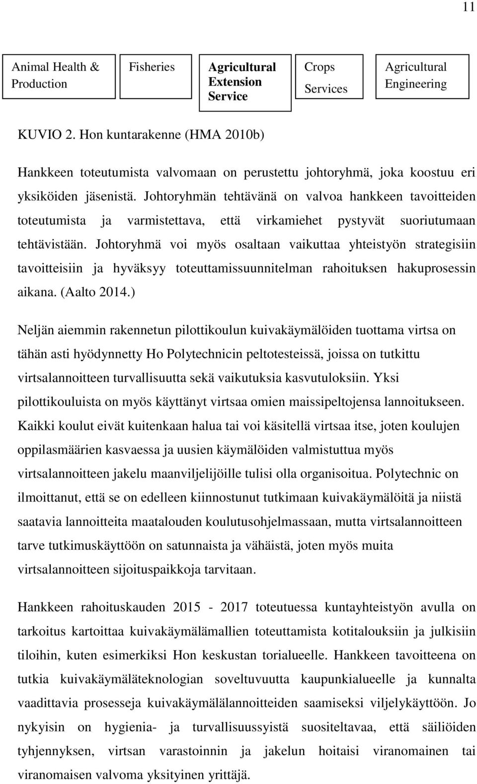 Johtoryhmän tehtävänä on valvoa hankkeen tavoitteiden toteutumista ja varmistettava, että virkamiehet pystyvät suoriutumaan tehtävistään.