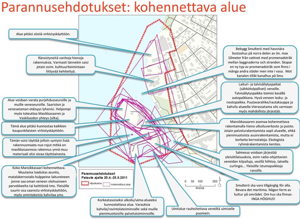 Tämä alue pitäisi kunnostaa kaikkien kaupunkilaisten virkistyskäyttöön.