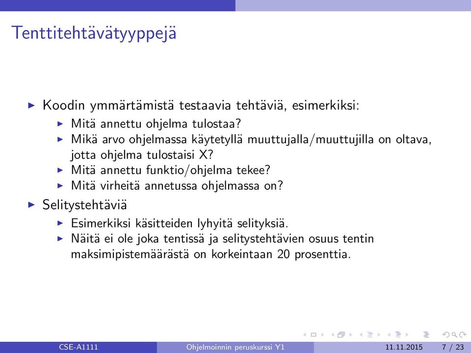 Mitä annettu funktio/ohjelma tekee? Mitä virheitä annetussa ohjelmassa on?