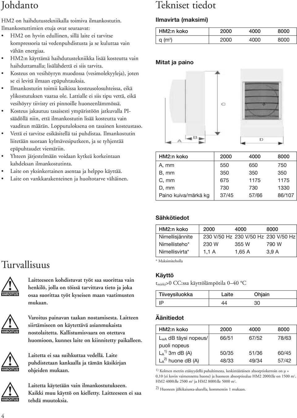 HM2:n käyttämä haihdutustekniikka lisää kosteutta vain haihduttamalla; lisälähdettä ei siis tarvita. Kosteus on vesihöyryn muodossa (vesimolekyyleja), joten se ei levitä ilmaan epäpuhtauksia.