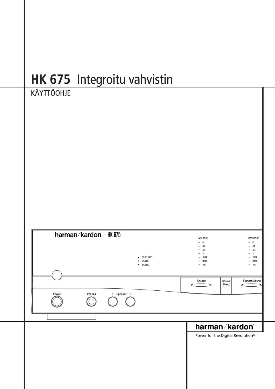 KÄYTTÖOHJE HK 675