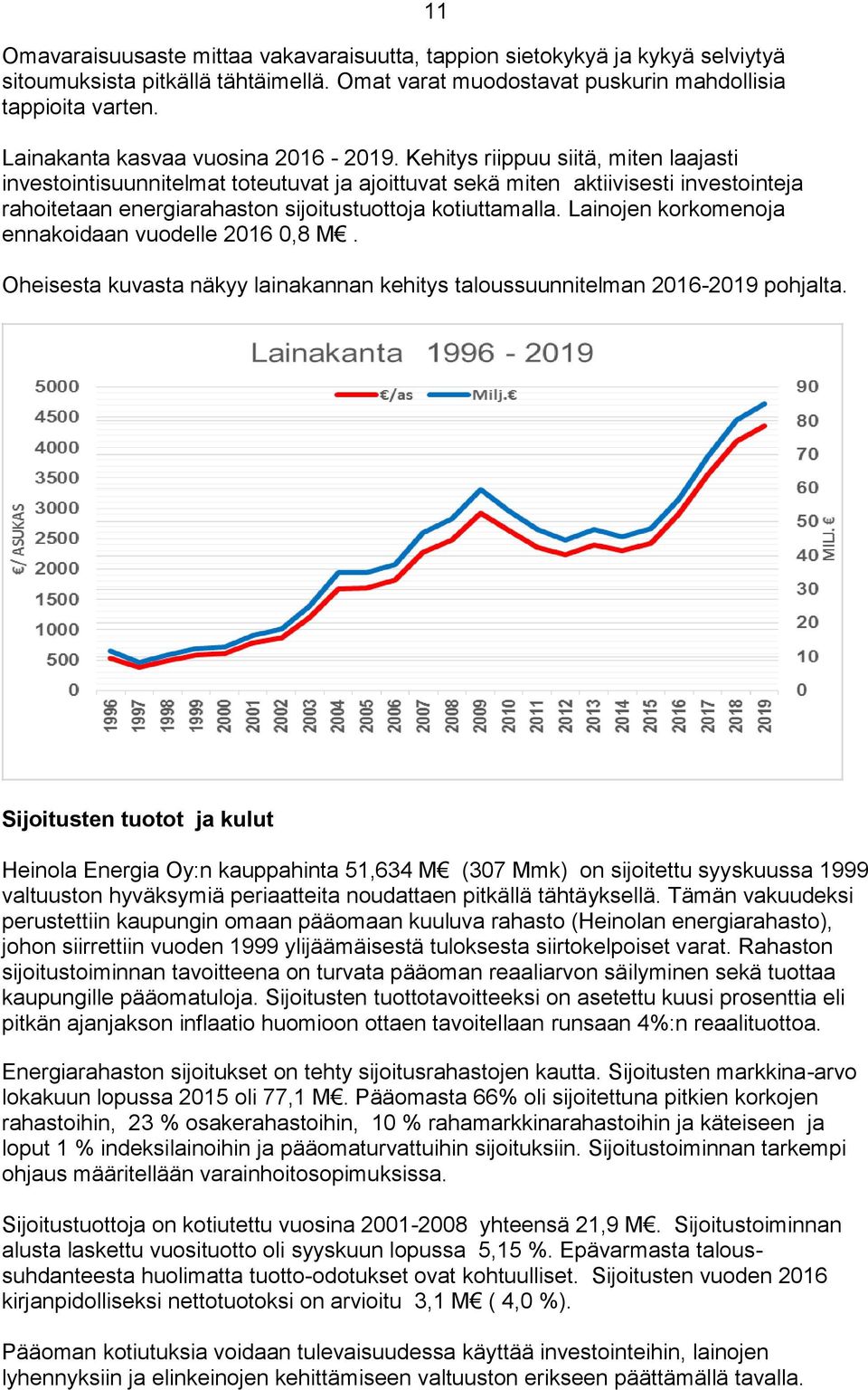 Kehitys riippuu siitä, miten laajasti investointisuunnitelmat toteutuvat ja ajoittuvat sekä miten aktiivisesti investointeja rahoitetaan energiarahaston sijoitustuottoja kotiuttamalla.