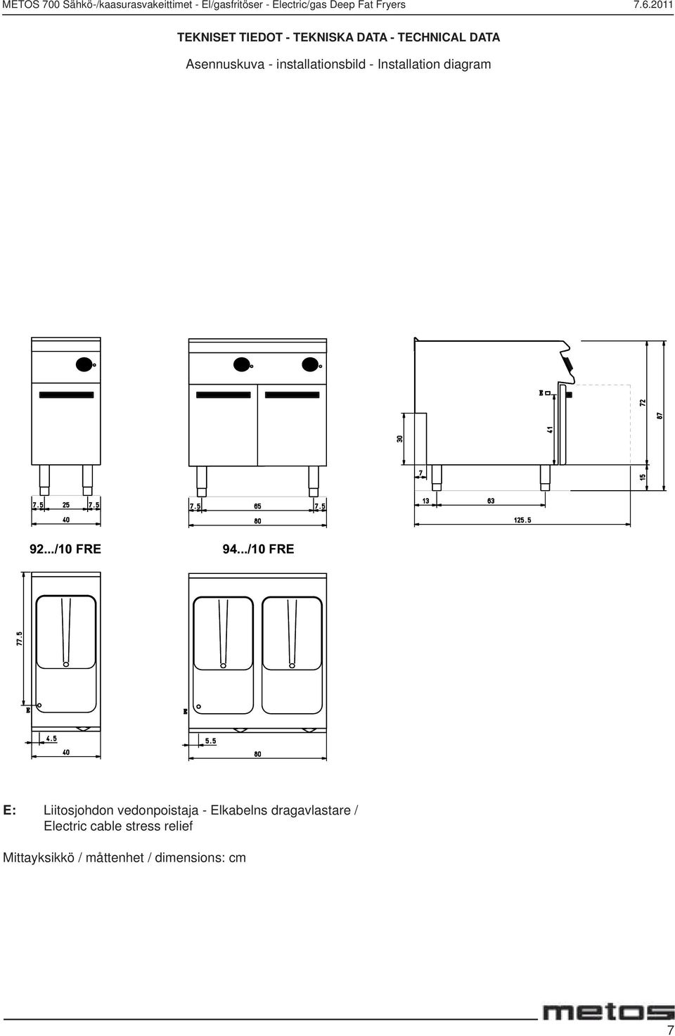 Installation diagram 92.../10 FRE 94.