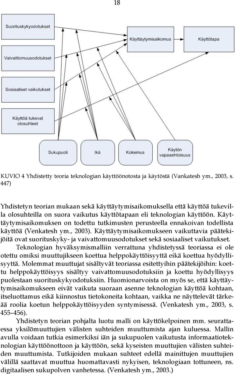 Käyttäytymisaikomuksen on todettu tutkimusten perusteella ennakoivan todellista käyttöä (Venkatesh ym., 2003).