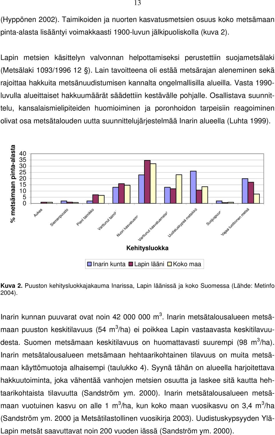 Lain tavoitteena oli estää metsärajan aleneminen sekä rajoittaa hakkuita metsänuudistumisen kannalta ongelmallisilla alueilla.