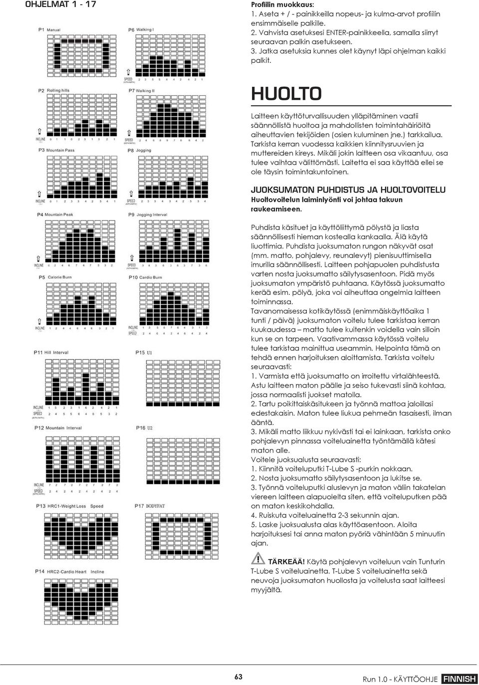 HUOLTO Laitteen käyttöturvallisuuden ylläpitäminen vaatii säännöllistä huoltoa ja mahdollisten toimintahäiriöitä aiheuttavien tekijöiden (osien kuluminen jne.) tarkkailua.