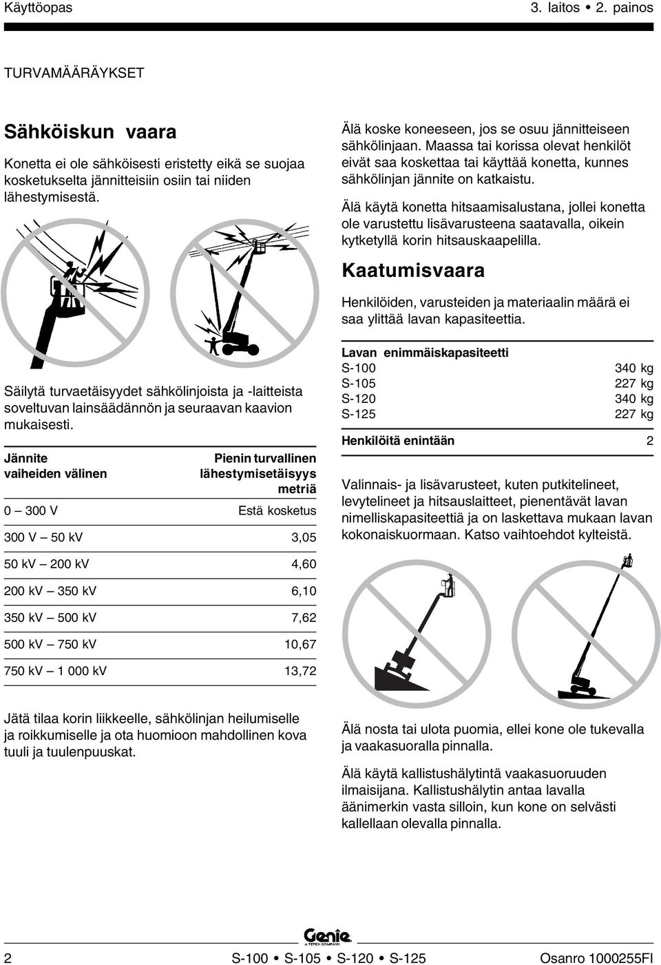 Älä käytä konetta hitsaamisalustana, jollei konetta ole varustettu lisävarusteena saatavalla, oikein kytketyllä korin hitsauskaapelilla.