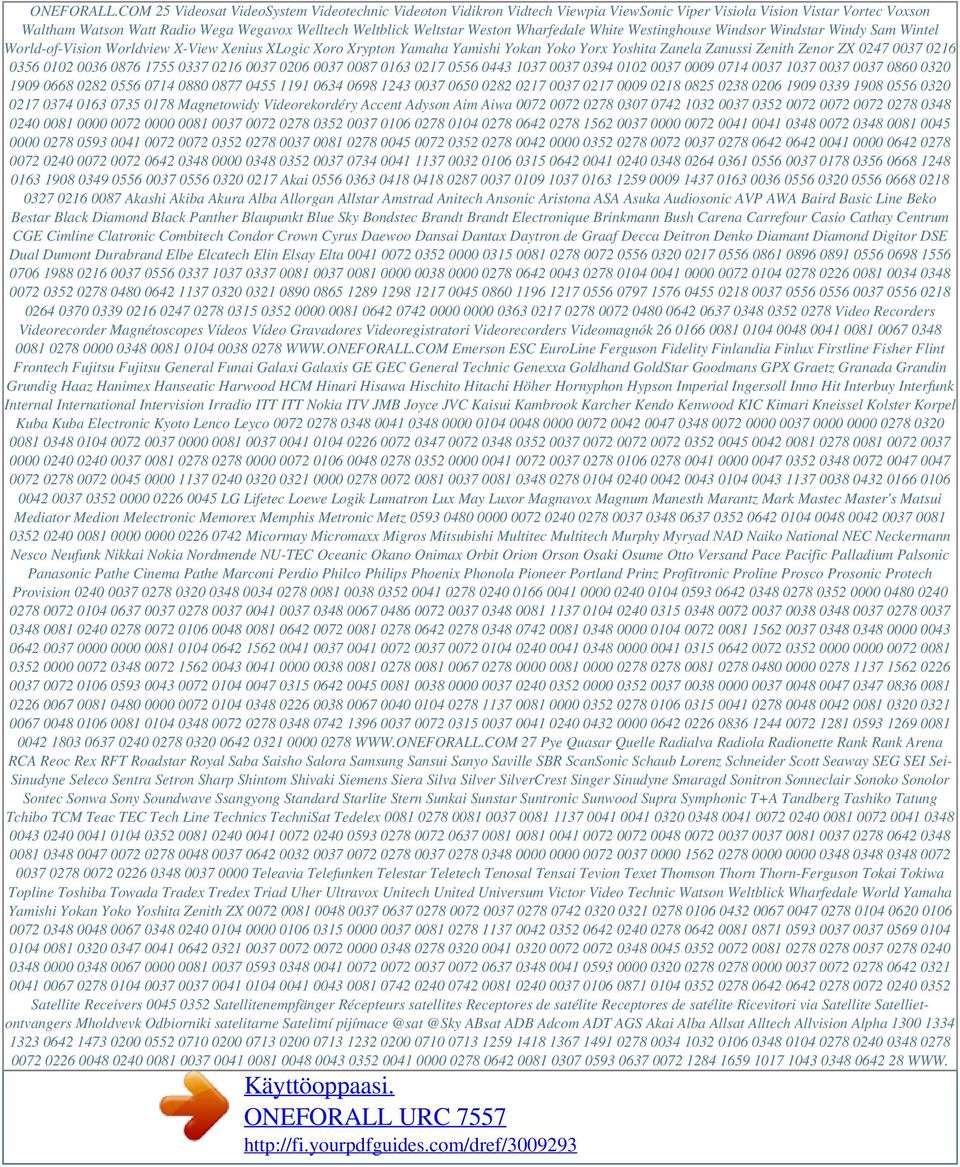 Weston Wharfedale White Westinghouse Windsor Windstar Windy Sam Wintel World-of-Vision Worldview X-View Xenius XLogic Xoro Xrypton Yamaha Yamishi Yokan Yoko Yorx Yoshita Zanela Zanussi Zenith Zenor