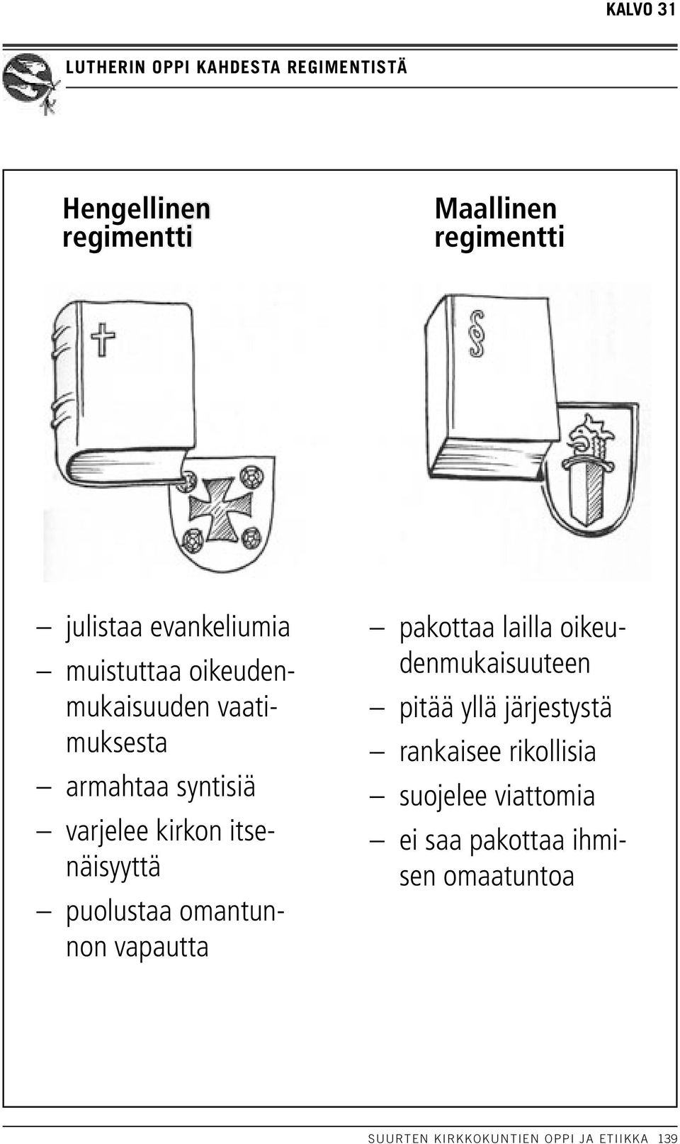 itsenäisyyttä puolustaa omantunnon vapautta pakottaa lailla oikeudenmukaisuuteen pitää yllä