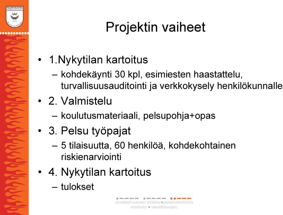 turvallisuusauditointi ja verkkokysely henkilökunnalle 2.