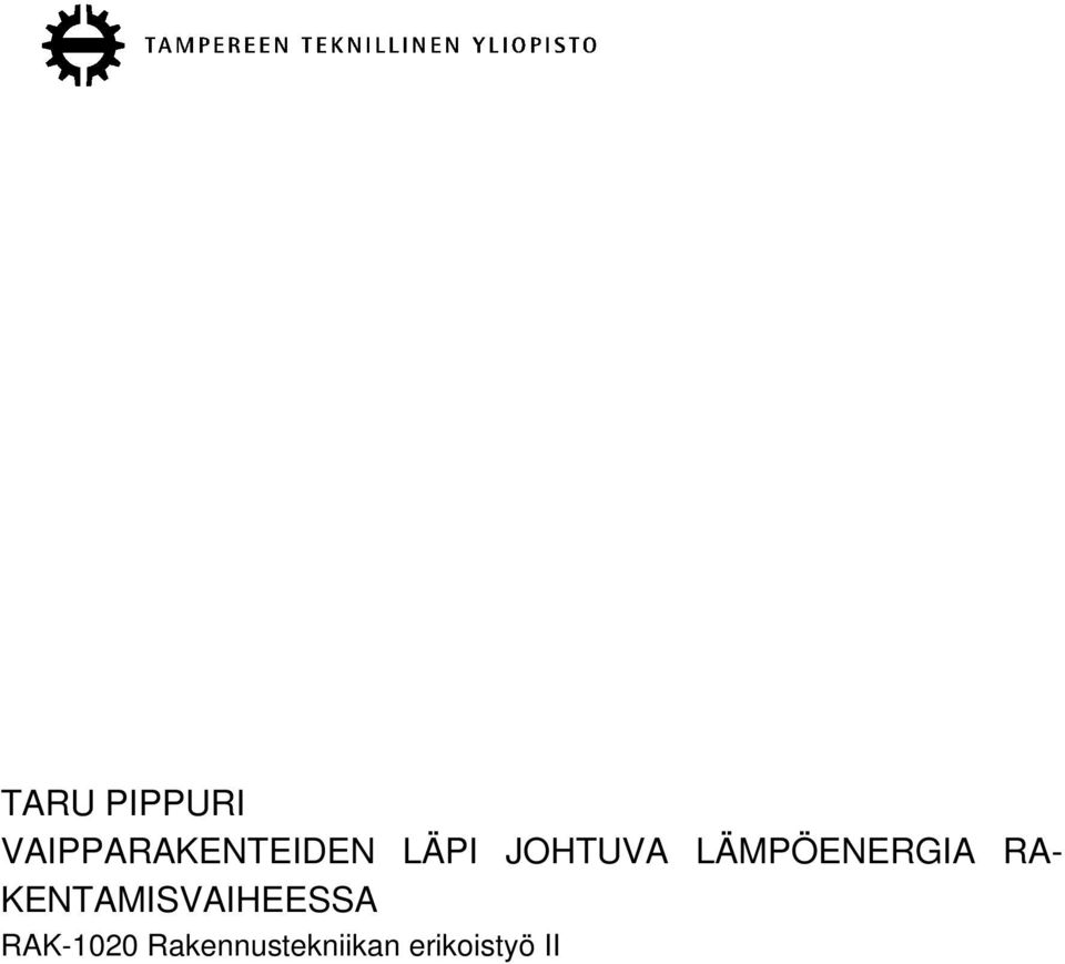 JOHTUVA LÄMPÖENERGIA RA-