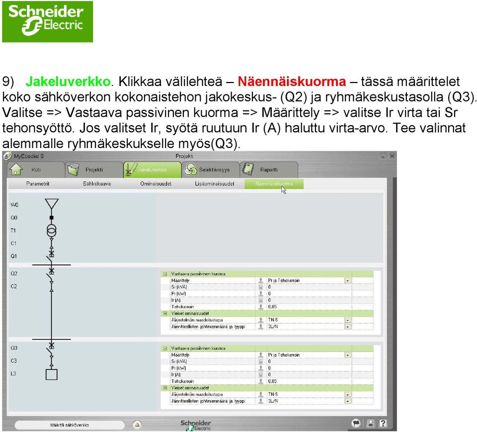 jakokeskus- (Q2) ja ryhmäkeskustasolla (Q3).