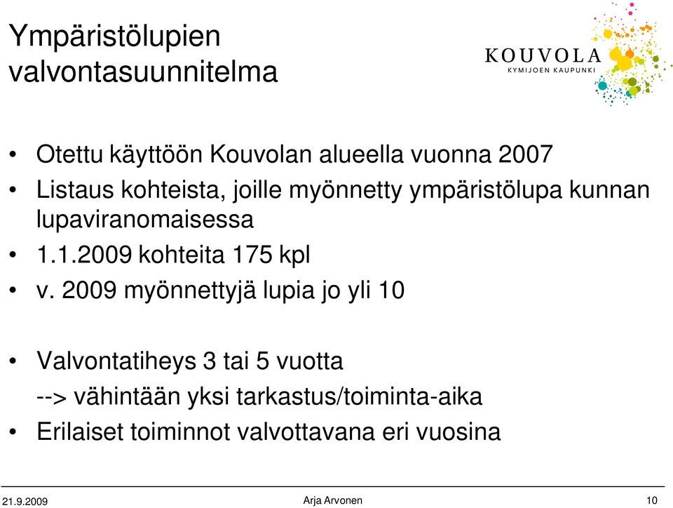 1.2009 kohteita 175 kpl v.