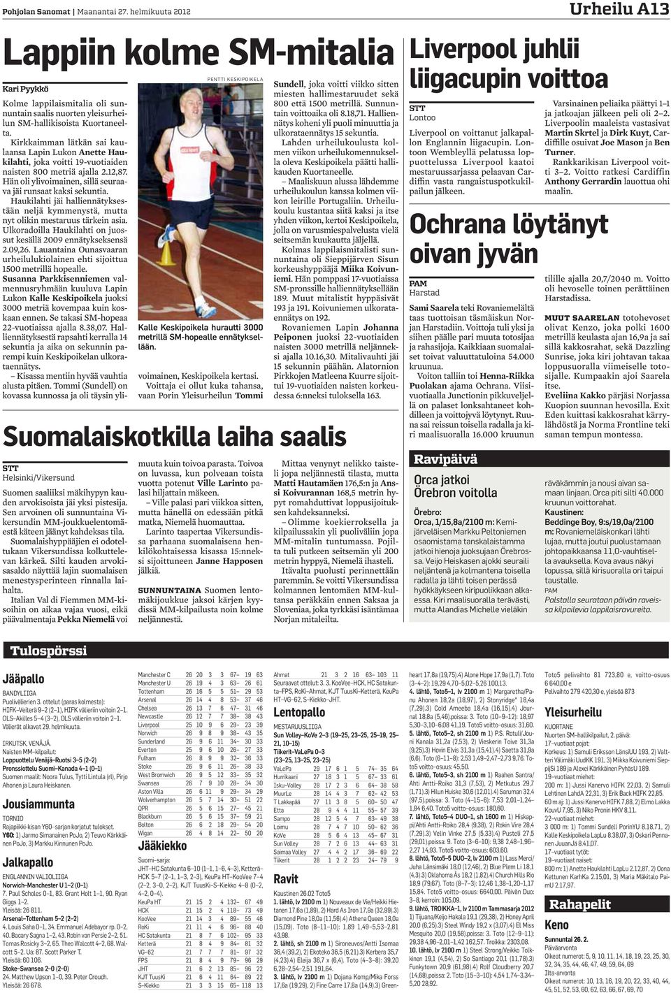 Kirkkaimman lätkän sai kaulaansa Lapin Lukon Anette Haukilahti, joka voitti 19-vuotiaiden naisten 800 metriä ajalla 2.12,87. Hän oli ylivoimainen, sillä seuraava jäi runsaat kaksi sekuntia.