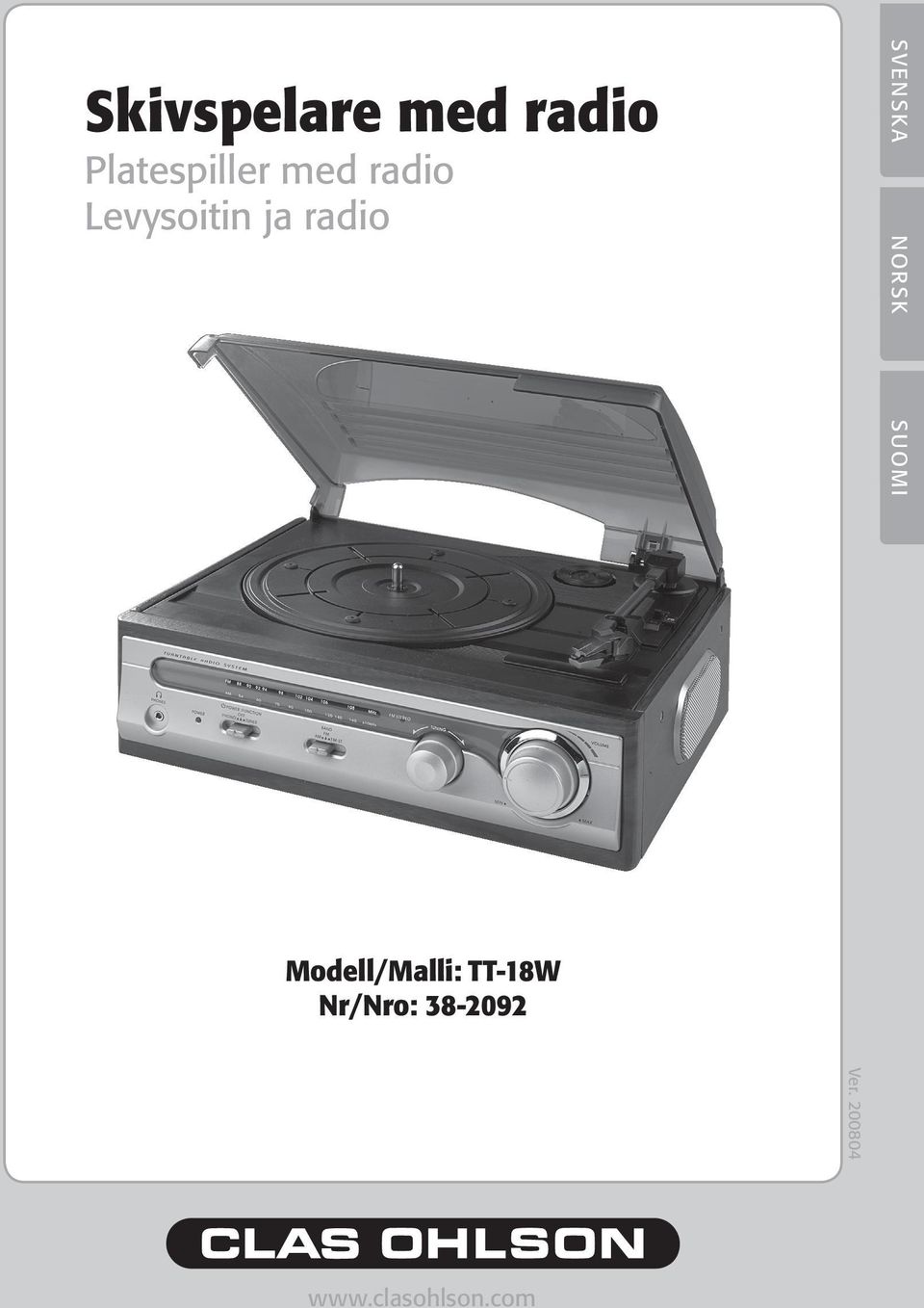 NORSK SUOMI Modell/Malli: TT-18W