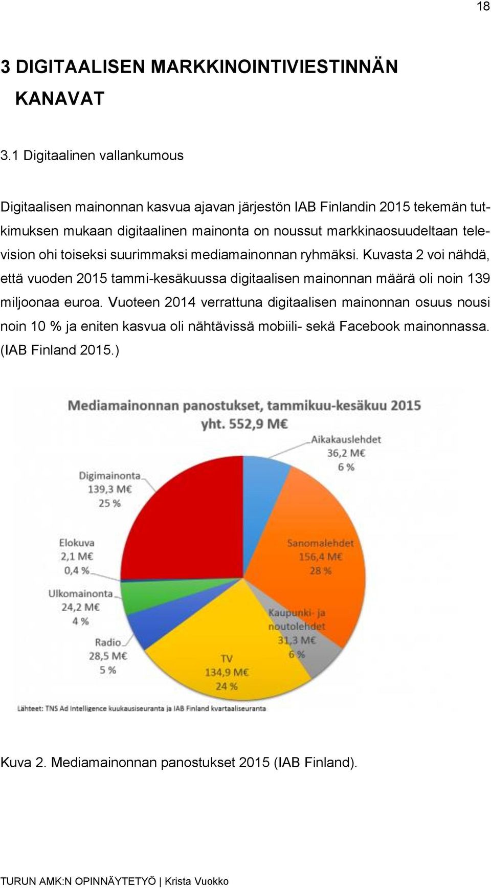 noussut markkinaosuudeltaan television ohi toiseksi suurimmaksi mediamainonnan ryhmäksi.