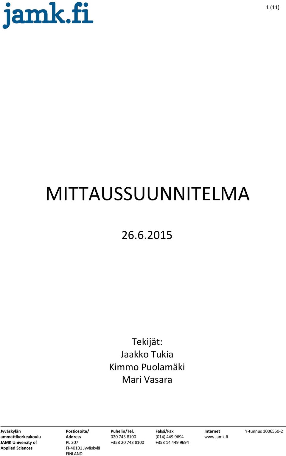6.2015 Tekijät: