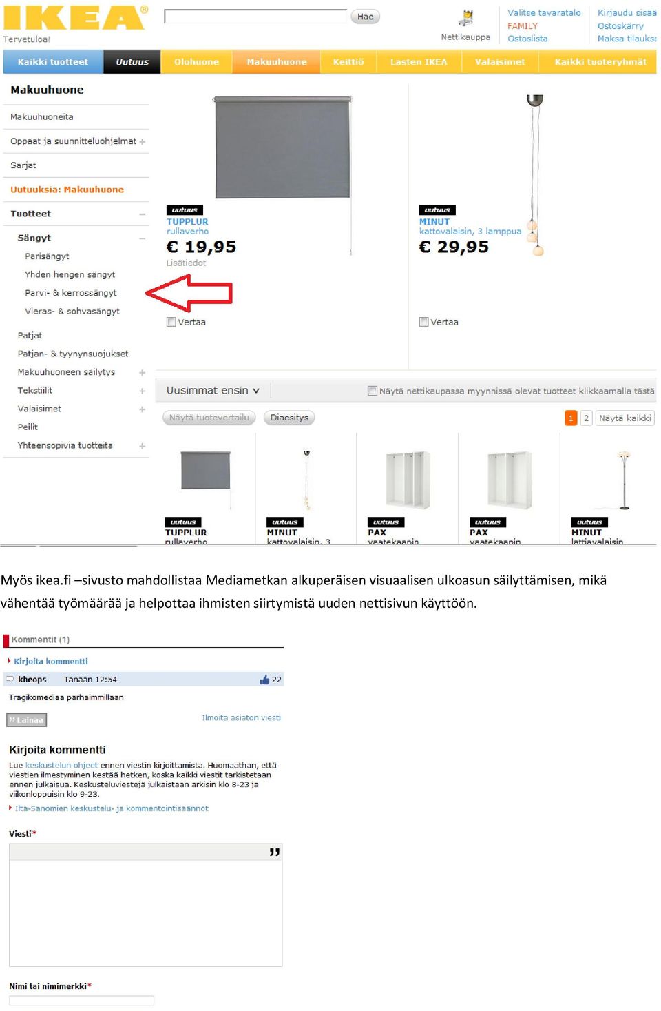 alkuperäisen visuaalisen ulkoasun