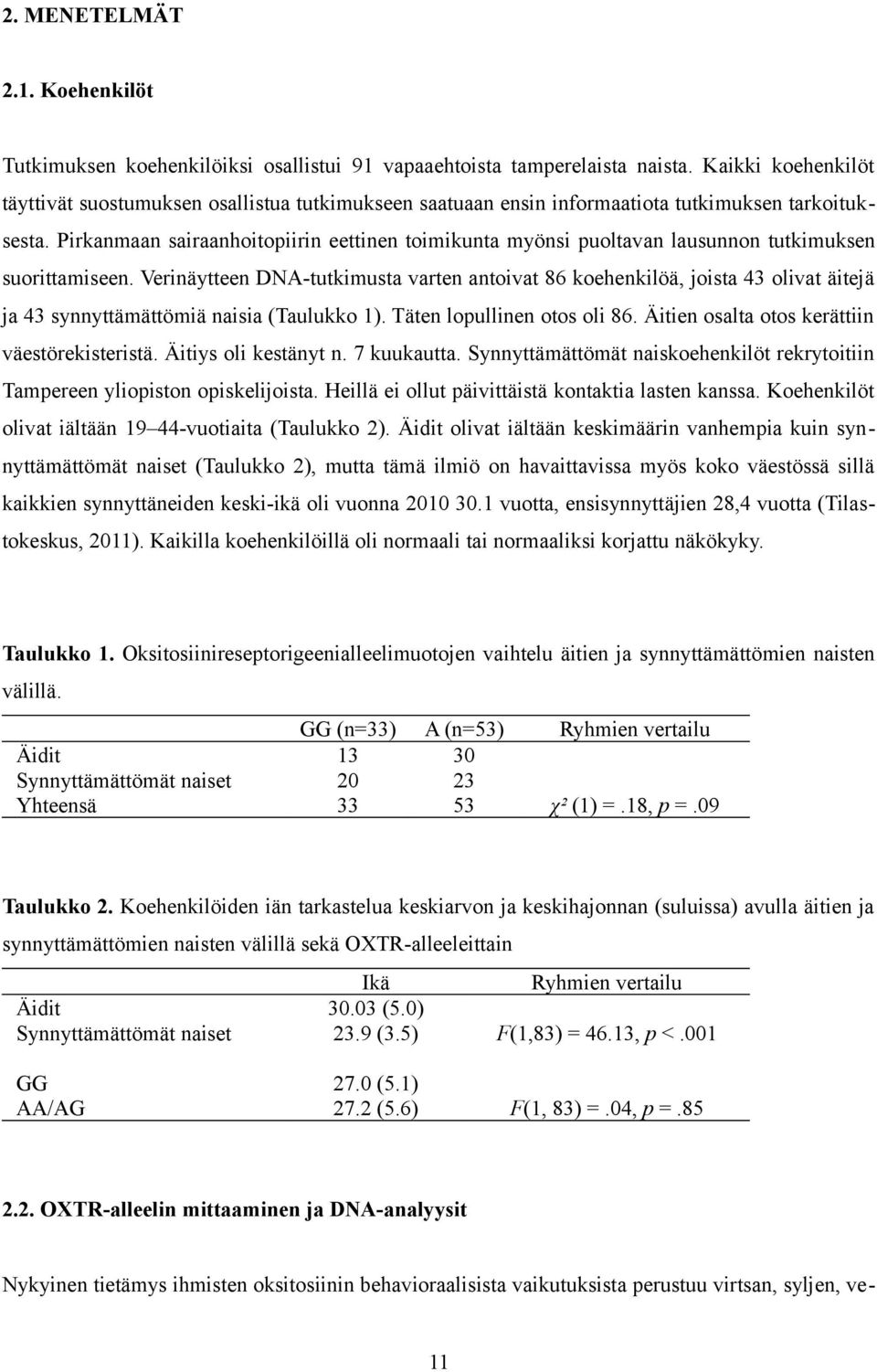 Pirkanmaan sairaanhoitopiirin eettinen toimikunta myönsi puoltavan lausunnon tutkimuksen suorittamiseen.