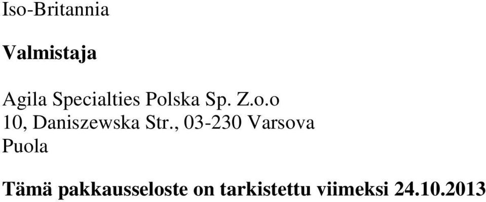 , 03-230 Varsova Puola Tämä