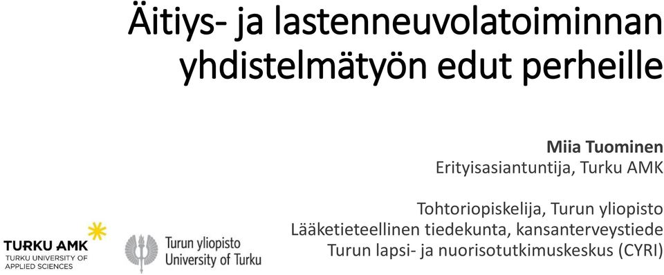 Tohtoriopiskelija, Turun yliopisto Lääketieteellinen