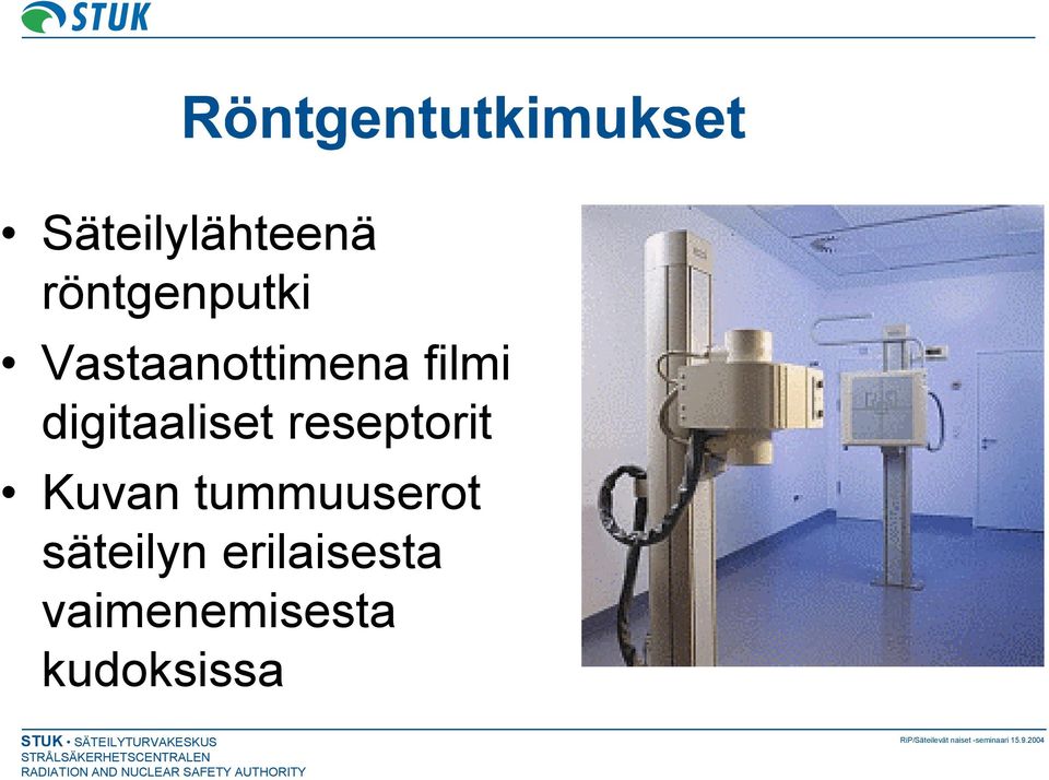 reseptorit Kuvan tummuuserot