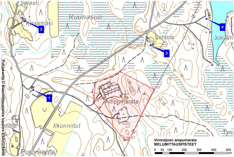 300 400 500 m Pohjakartta