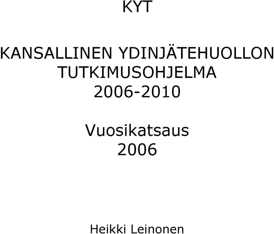 TUTKIMUSOHJELMA