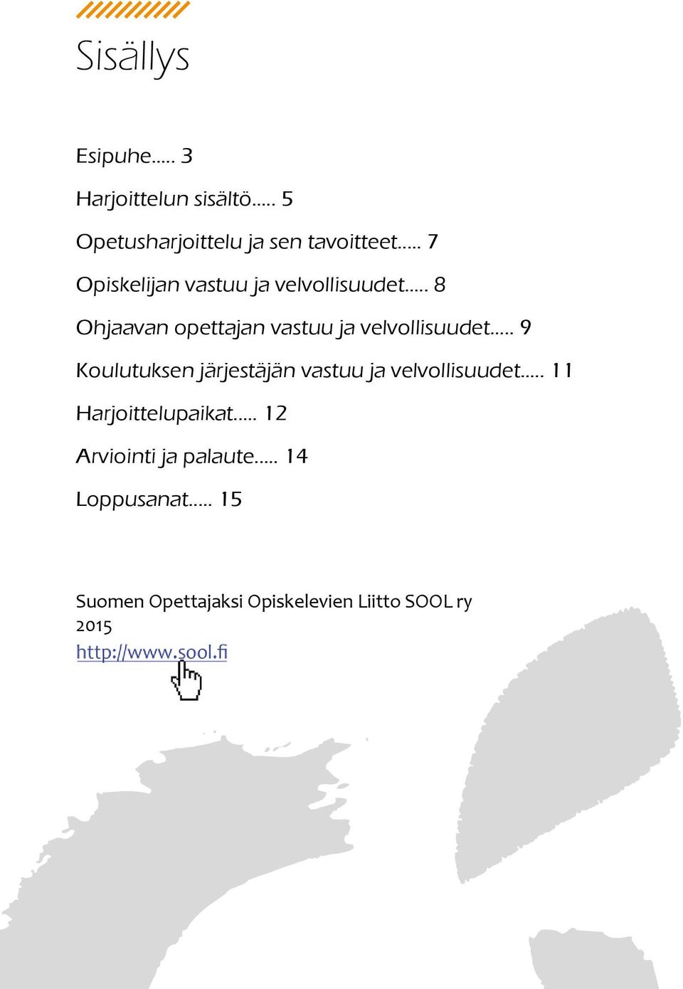 .. 9 Koulutuksen järjestäjän vastuu ja velvollisuudet... 11 Harjoittelupaikat.