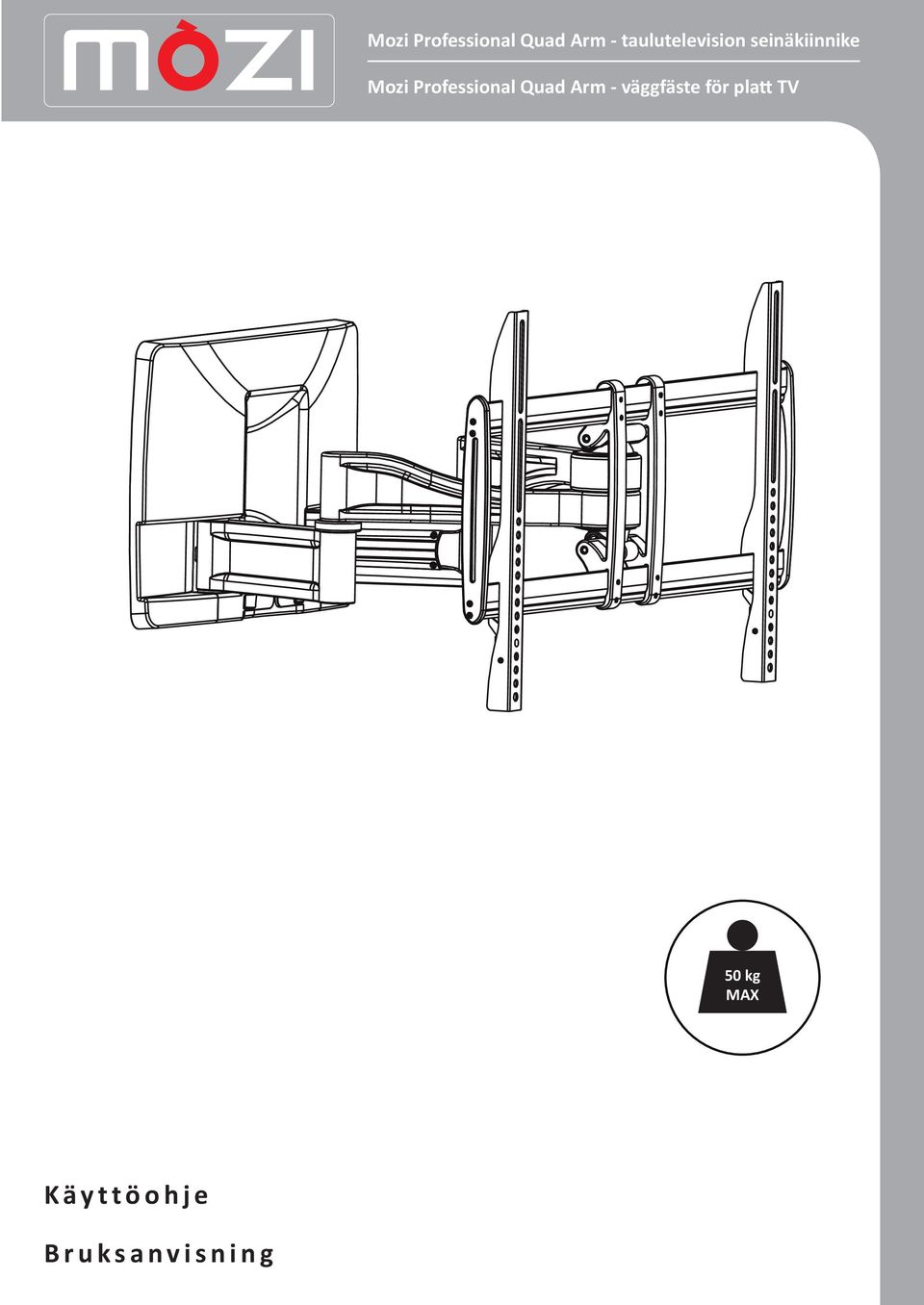 väggfäste för platt TV 50 kg MAX
