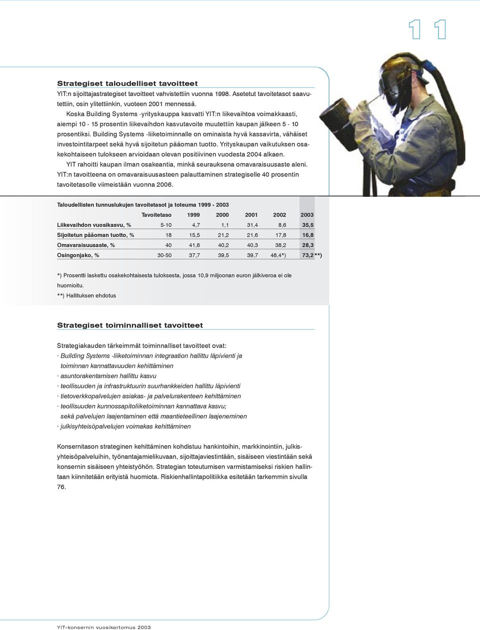 Building Systems -liiketoiminnalle on ominaista hyvä kassavirta, vähäiset investointitarpeet sekä hyvä sijoitetun pääoman tuotto.