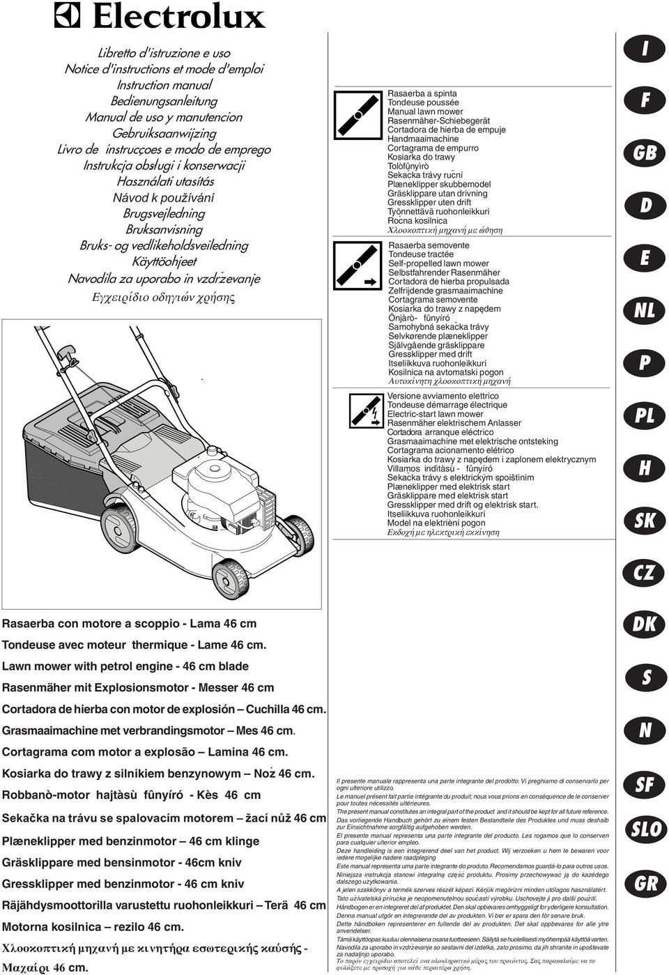 odhgiwvn crhvshς Rasaerba a spinta Tondeuse poussée Manual lawn mower Rasenmäher-Schiebegerät Cortadora de hierba de empuje Handmaaimachine Cortagrama de empurro Kosiarka do trawy Tolòfûnyìrò Sekac