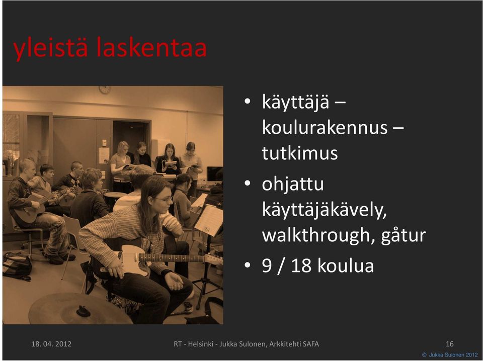 walkthrough, gåtur 9 / 18 koulua 18. 04.