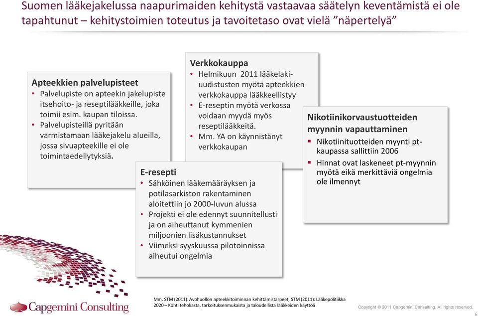 Verkkokauppa Helmikuun 2011 lääkelakiuudistusten myötä apteekkien verkkokauppa lääkkeellistyy E-reseptin myötä verkossa voidaan myydä myös reseptilääkkeitä. Mm.