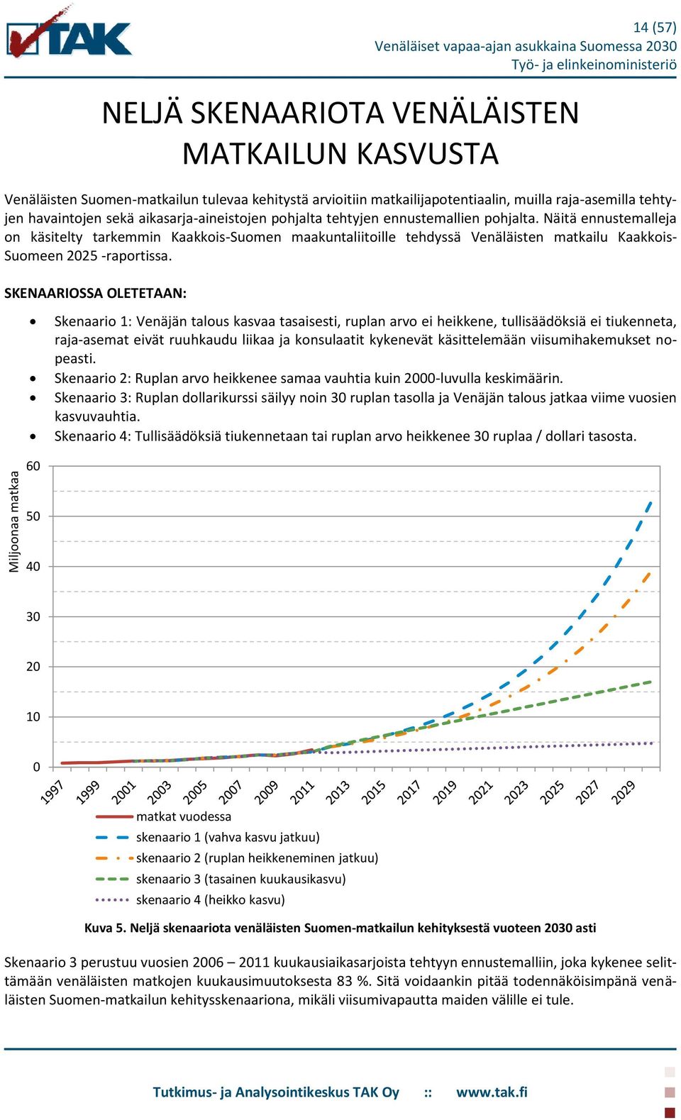 Näitä ennustemalleja on käsitelty tarkemmin Kaakkois-Suomen maakuntaliitoille tehdyssä Venäläisten matkailu Kaakkois- Suomeen 2025 -raportissa.