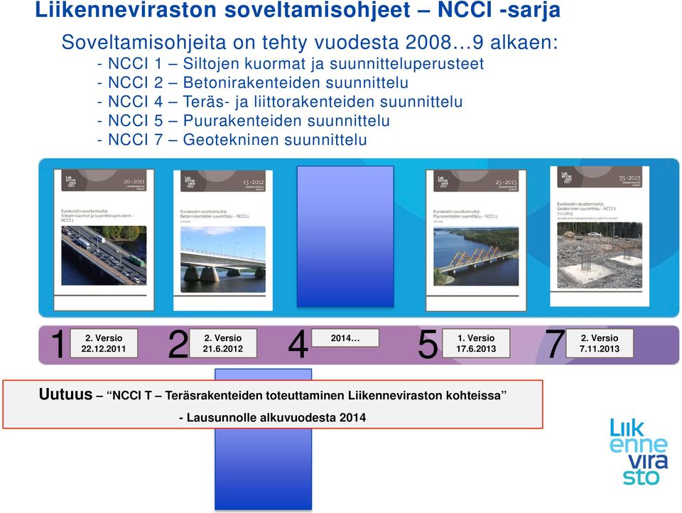 Puurakenteiden suunnittelu - NCCI 7 Geotekninen suunnittelu 1 2 4 5 7 7.11.2013 2. Versio 22.12.2011 2. Versio 21.6.