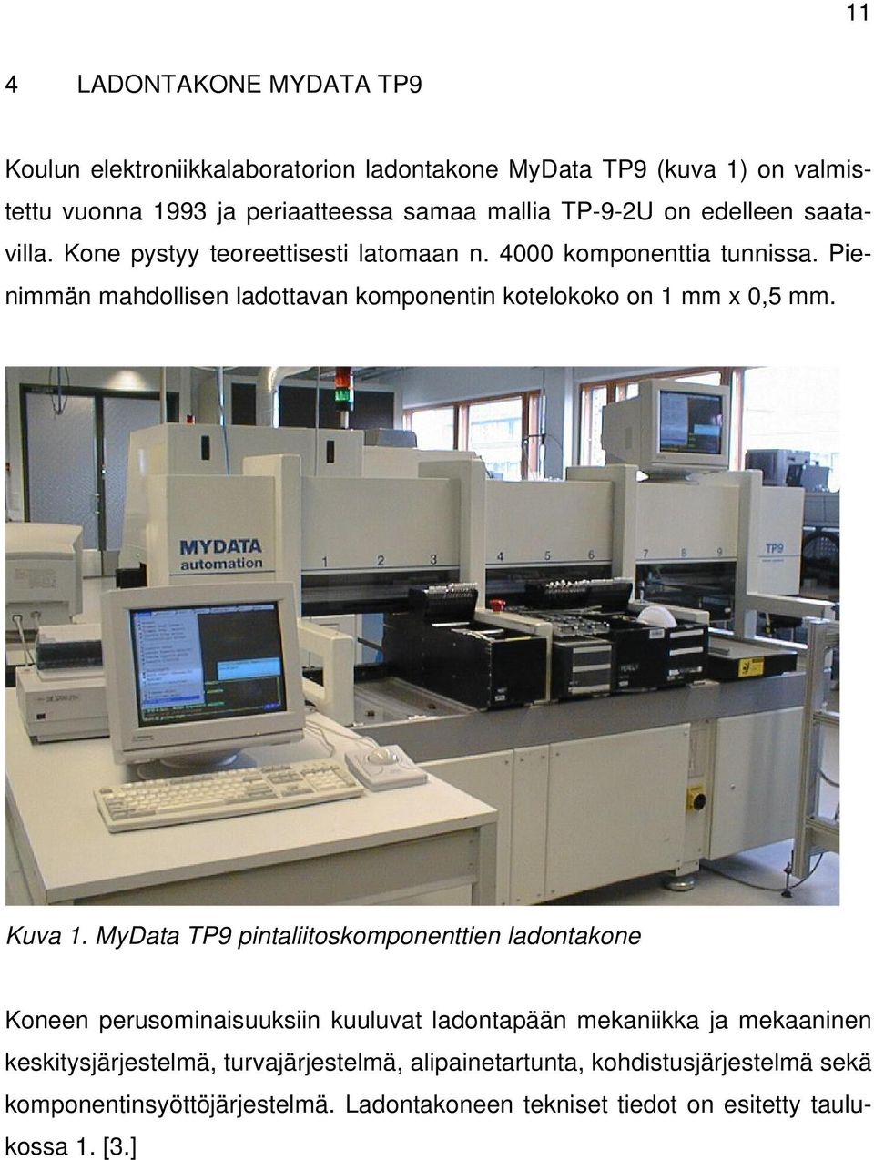 Pienimmän mahdollisen ladottavan komponentin kotelokoko on 1 mm x 0,5 mm. Kuva 1.