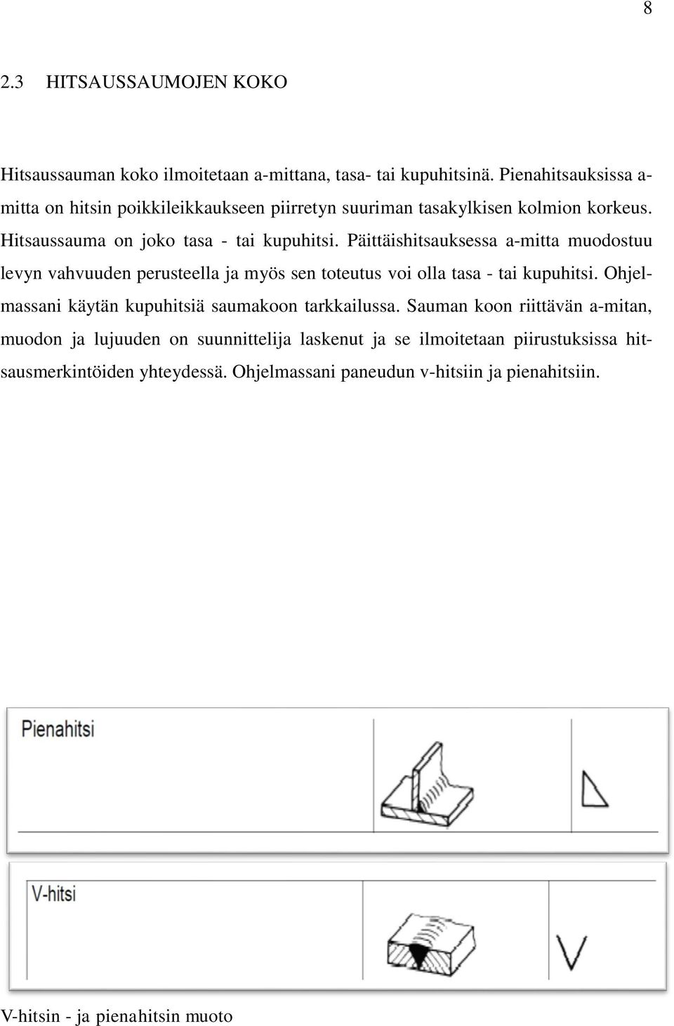 Päittäishitsauksessa a-mitta muodostuu levyn vahvuuden perusteella ja myös sen toteutus voi olla tasa - tai kupuhitsi.